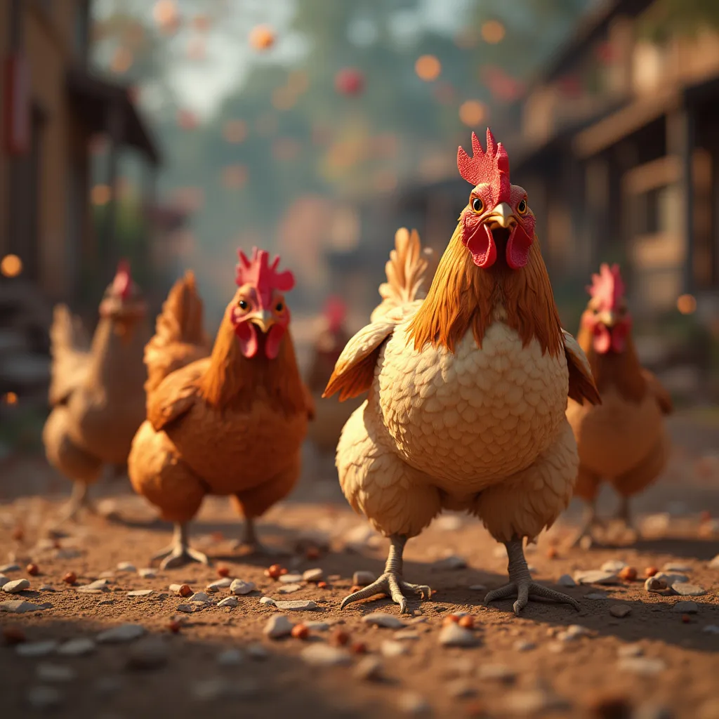 Chicken Road character navigating a neon highway
